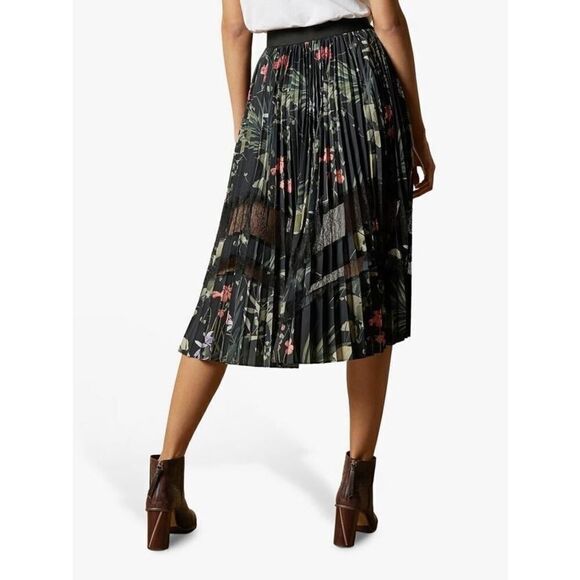 Ted Baker Abilen Highland Pleated Lace Skirt Size 3 MSRP $245 - Picture 3 of 9